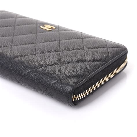 chanel caviar zip around wallet|CHANEL Caviar Large Timeless CC Zip Around Wallet Black .